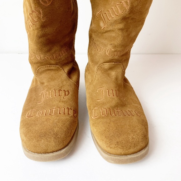 SZ 10 Juicy Couture Knee Boots Tan - Picture 4 of 6